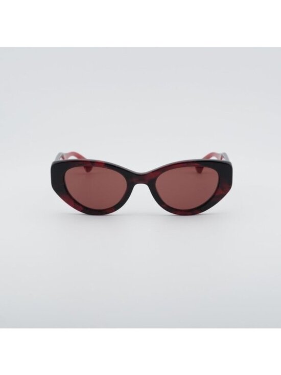 Gucci GG1862S 003 Sunglasses Havana Cat Eye Frame, Burgundy Lenses main image 10